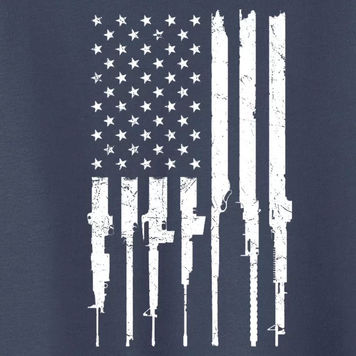 Rifle American Flag Toddler T-Shirt