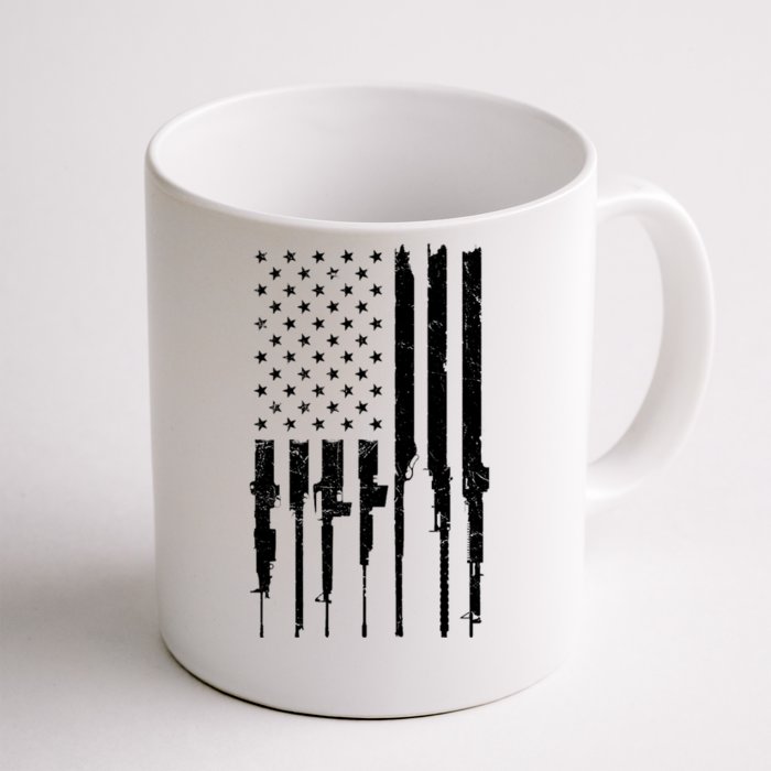 Rifle American Flag Front & Back Coffee Mug