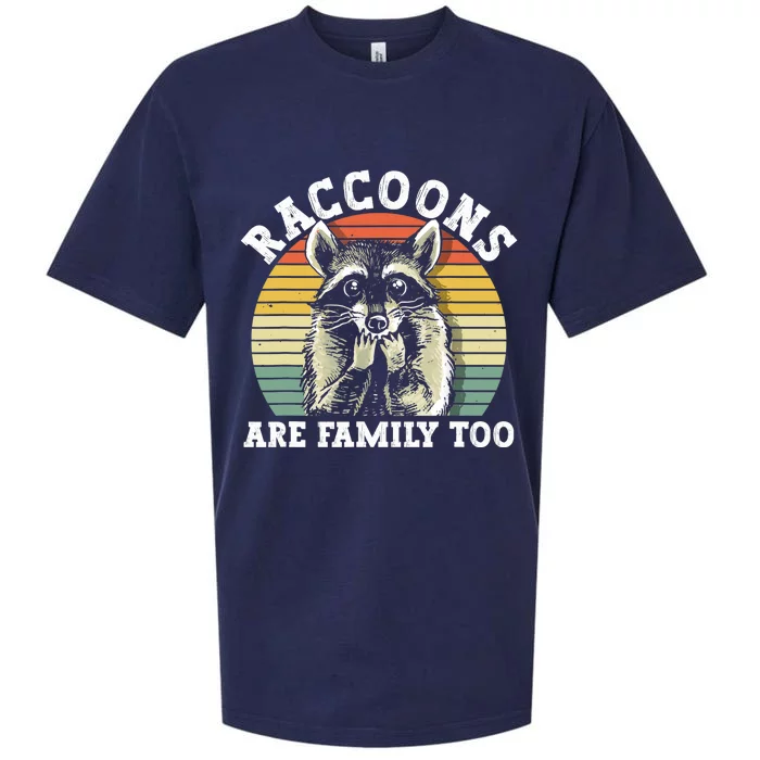 Raccoons Are Family Too Funny Raccoon Sueded Cloud Jersey T-Shirt