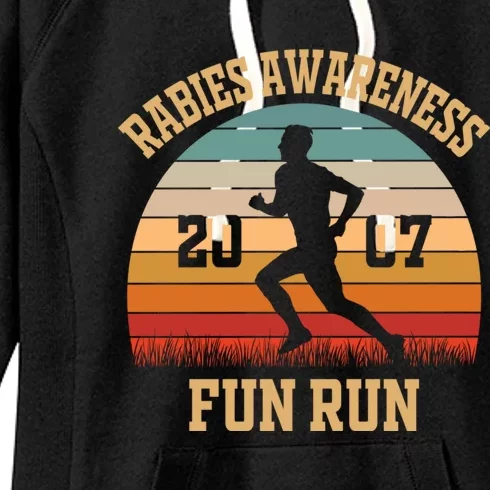 Rabies Awareness Fun Run Funny TV Comedy Running Women's Fleece Hoodie