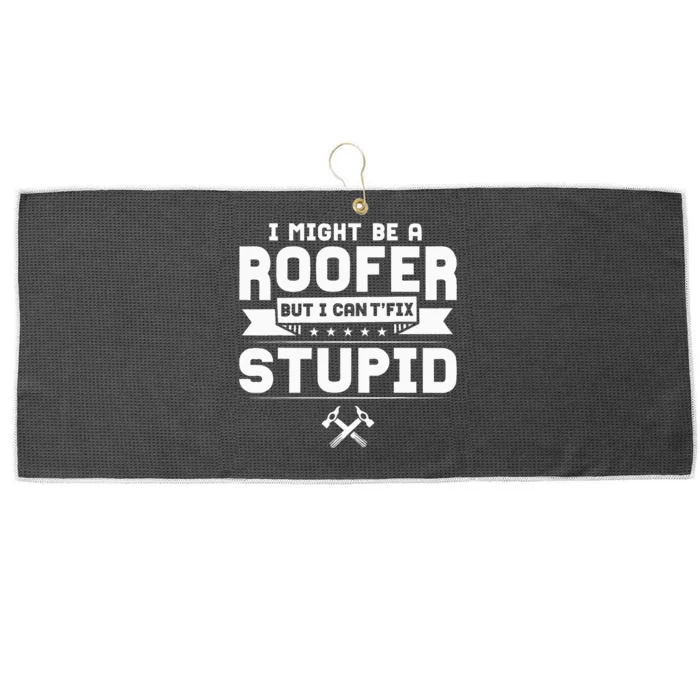 Roofer Apparel Funny Best Roofers Design Large Microfiber Waffle Golf Towel