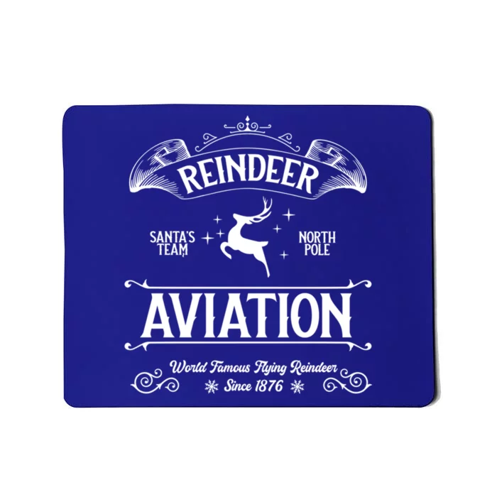 Reindeer Aviation Funny Christmas Santa Claus And Sleigh Gift Mousepad