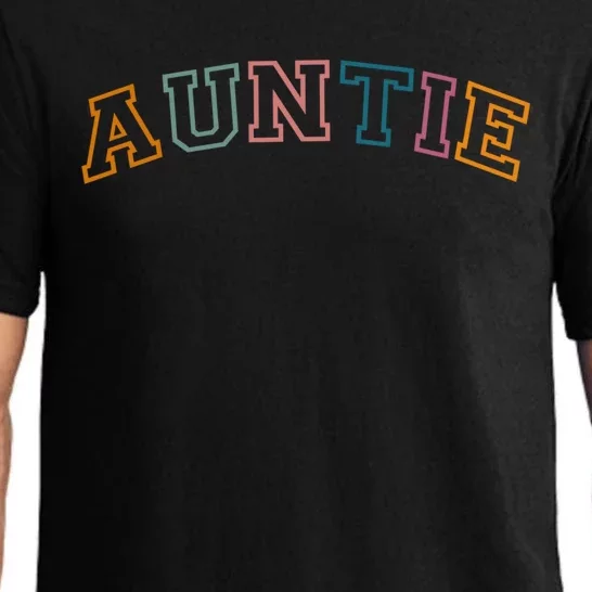 Retro Auntie For Sister New Aunt Pregnancy Announcet Cool Gift Pajama Set