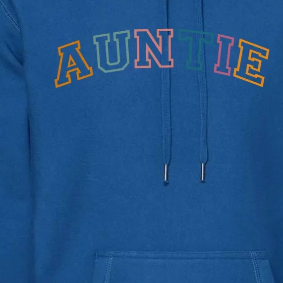 Retro Auntie For Sister New Aunt Pregnancy Announcet Cool Gift Premium Hoodie