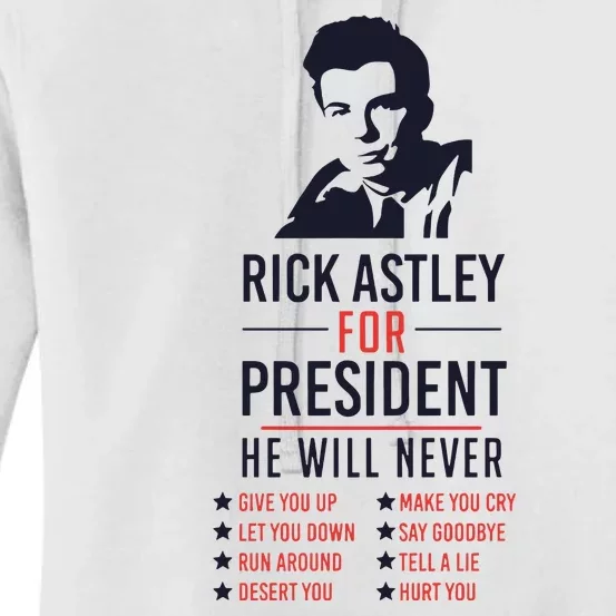 Rick Astley For President Women's Pullover Hoodie