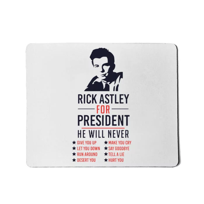 Rick Astley For President Mousepad