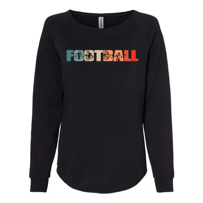 Retro American Football Team Cool Gift Vintage Football Player Gift Womens California Wash Sweatshirt