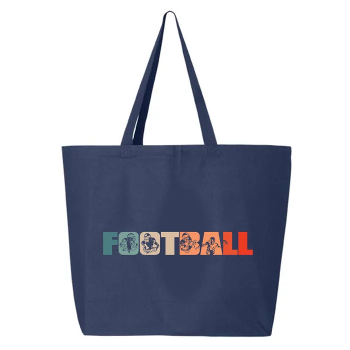 Retro American Football Team Cool Gift Vintage Football Player Gift 25L Jumbo Tote