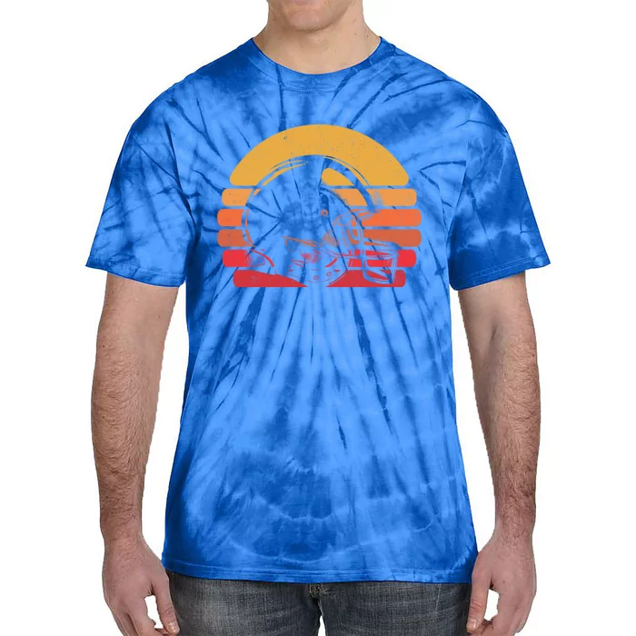 Retro American Football Team Gift Vintage Football Player Gift Tie-Dye T-Shirt