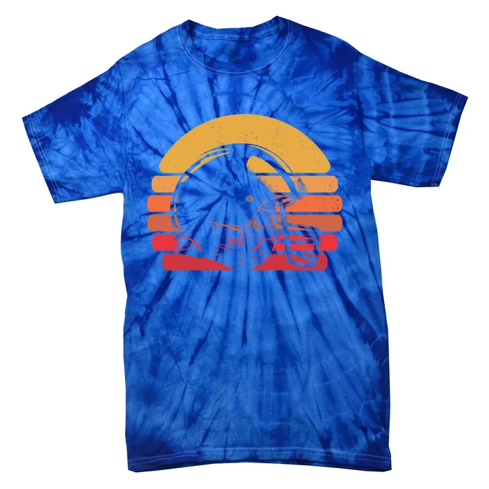 Retro American Football Team Gift Vintage Football Player Gift Tie-Dye T-Shirt