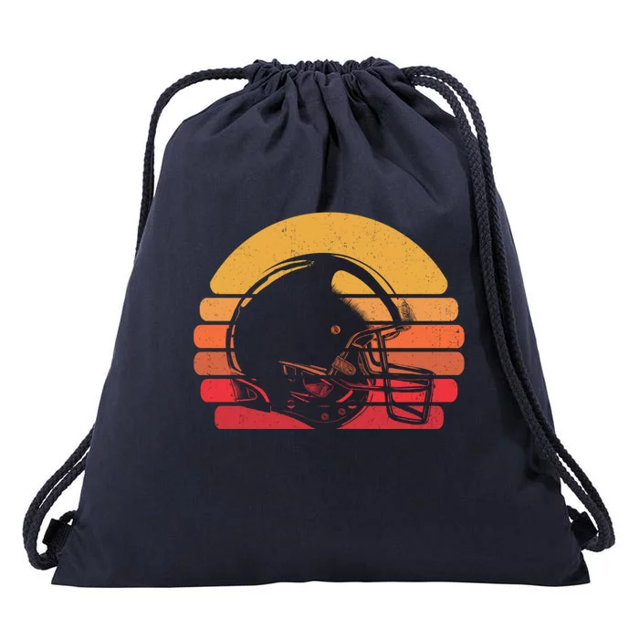 Retro American Football Team Gift Vintage Football Player Gift Drawstring Bag