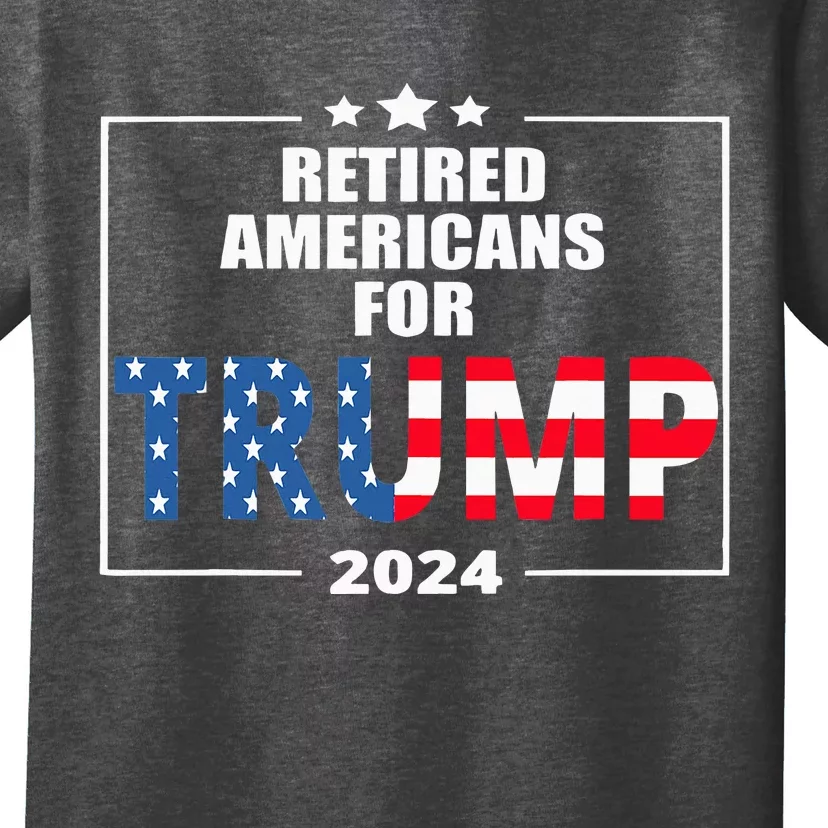 Retired Americans For Trump 2024 Trump Supporter Retiree T-Shirt