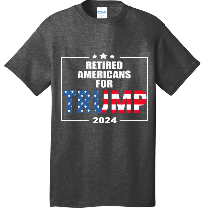 Retired Americans For Trump 2024 Trump Supporter Retiree T-Shirt