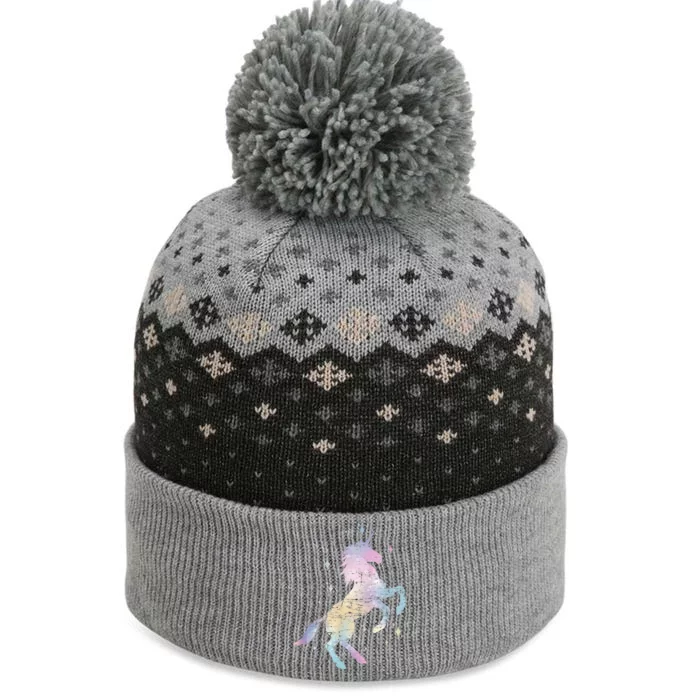 Rainbow Animal Fairy Unicorn Lover Girls Gift Unicorn The Baniff Cuffed Pom Beanie