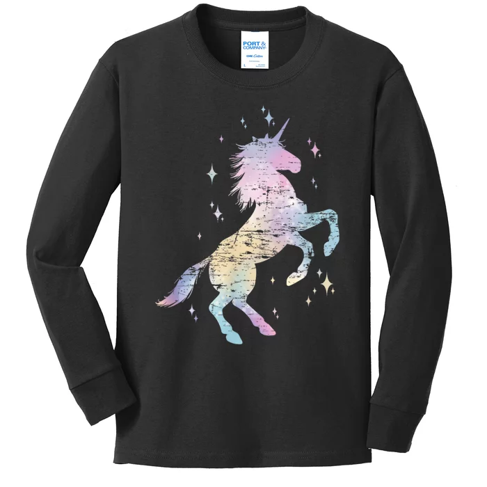 Rainbow Animal Fairy Unicorn Lover Girls Gift Unicorn Kids Long Sleeve Shirt