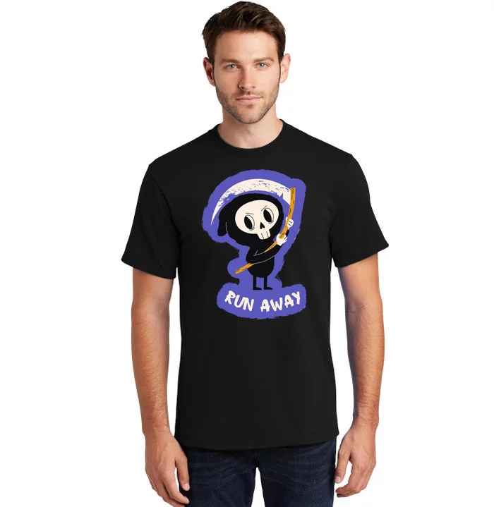 Run Away From The Reaper Cute Grim Reaper Tall T-Shirt