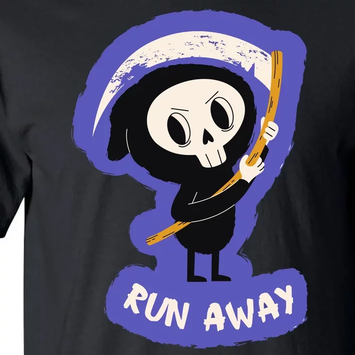 Run Away From The Reaper Cute Grim Reaper Tall T-Shirt