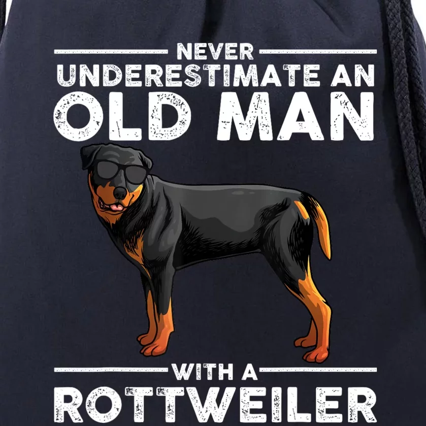 Rottweiler Art For Dad Grandpa Rottie Lover Rottweiler Drawstring Bag