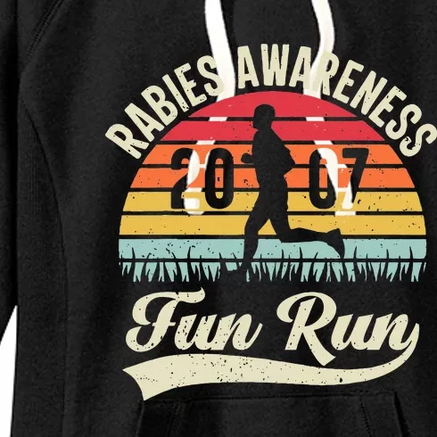 Rabies Awareness Fun Run Funny TV Comedy Running Women's Fleece Hoodie