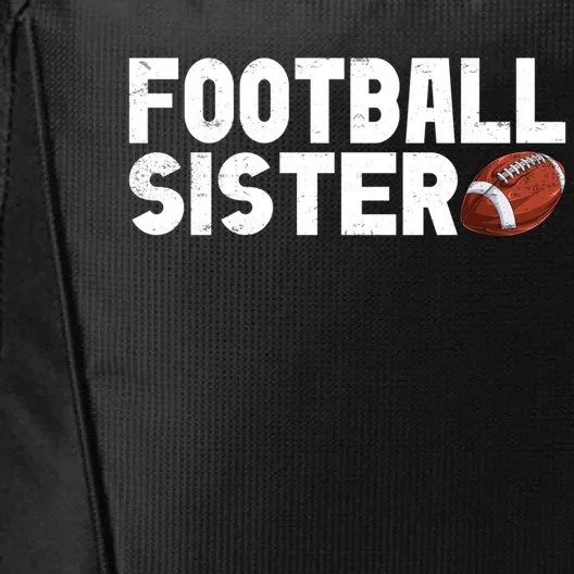 Retro American Football Sis Family Matching Sister Gift City Backpack