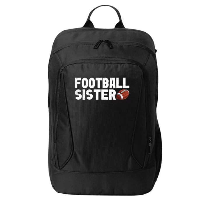 Retro American Football Sis Family Matching Sister Gift City Backpack