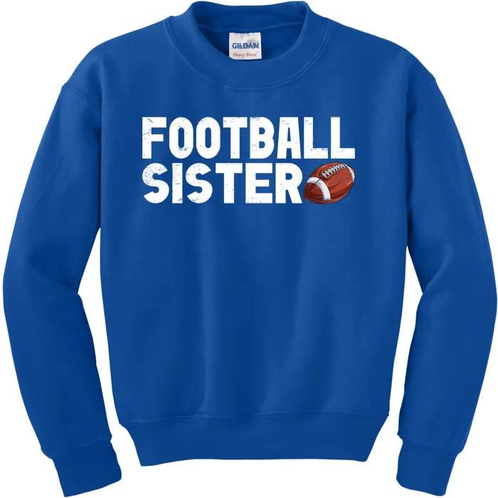 Retro American Football Sis Family Matching Sister Gift Kids Sweatshirt