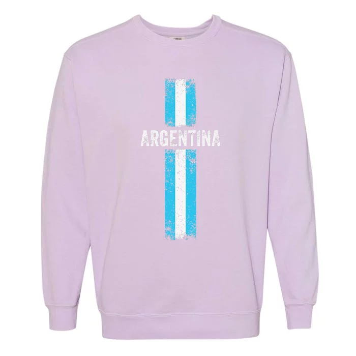 retro Argentina flag Soccer Jersey Argentina Fan Garment-Dyed Sweatshirt