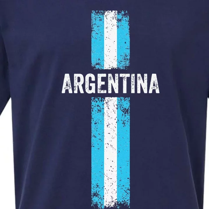 retro Argentina flag Soccer Jersey Argentina Fan Sueded Cloud Jersey T-Shirt