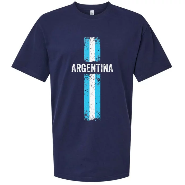 retro Argentina flag Soccer Jersey Argentina Fan Sueded Cloud Jersey T-Shirt