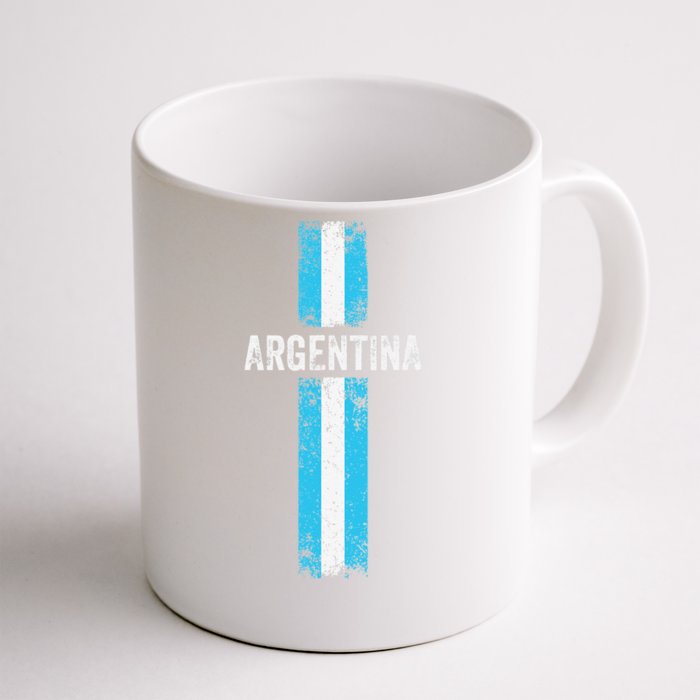 retro Argentina flag Soccer Jersey Argentina Fan Front & Back Coffee Mug