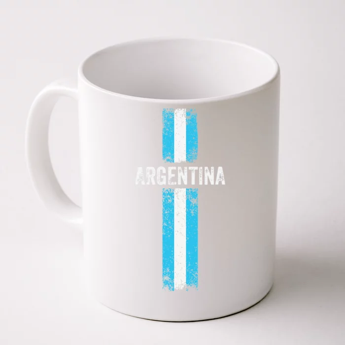 retro Argentina flag Soccer Jersey Argentina Fan Front & Back Coffee Mug