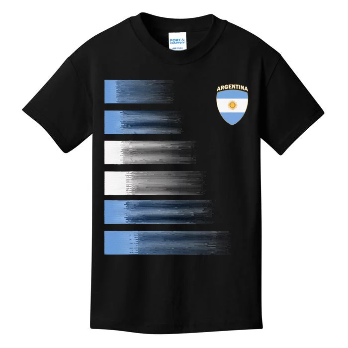 retro Argentina flag Soccer Jersey Argentina Fan Kids T-Shirt