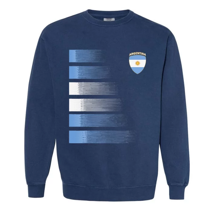 retro Argentina flag Soccer Jersey Argentina Fan Garment-Dyed Sweatshirt