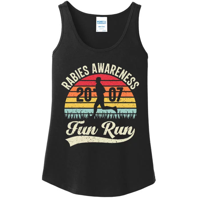 Rabies Awareness Fun Run Funny TV Comedy Running Ladies Essential Tank