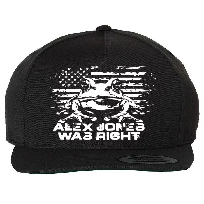 Right About Frogs Wool Snapback Cap