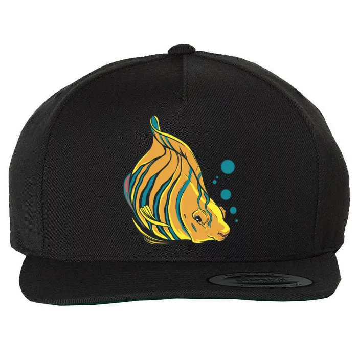 Royal Angel Fish Wool Snapback Cap