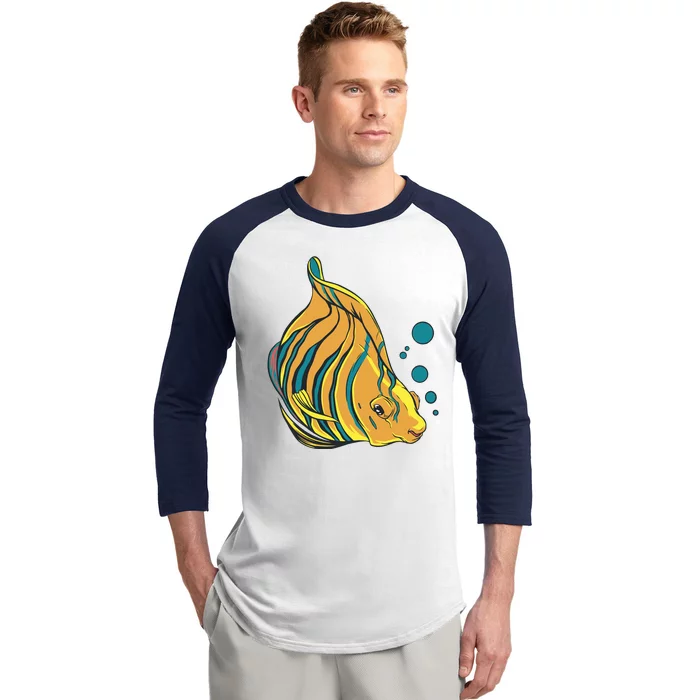 Royal Angel Fish Baseball Sleeve Shirt