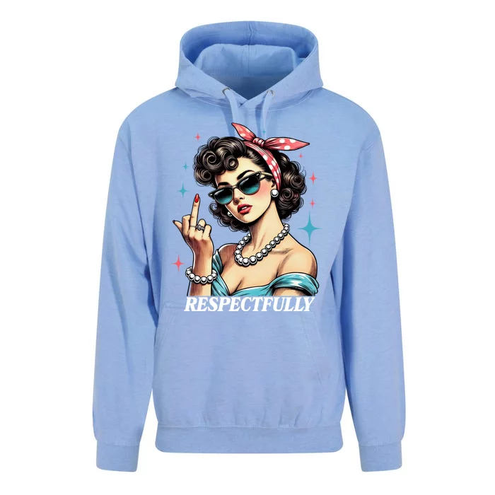 Respectfully A Funny Sarcasm Meme Design For Those That Tell It Like It Is Unisex Surf Hoodie