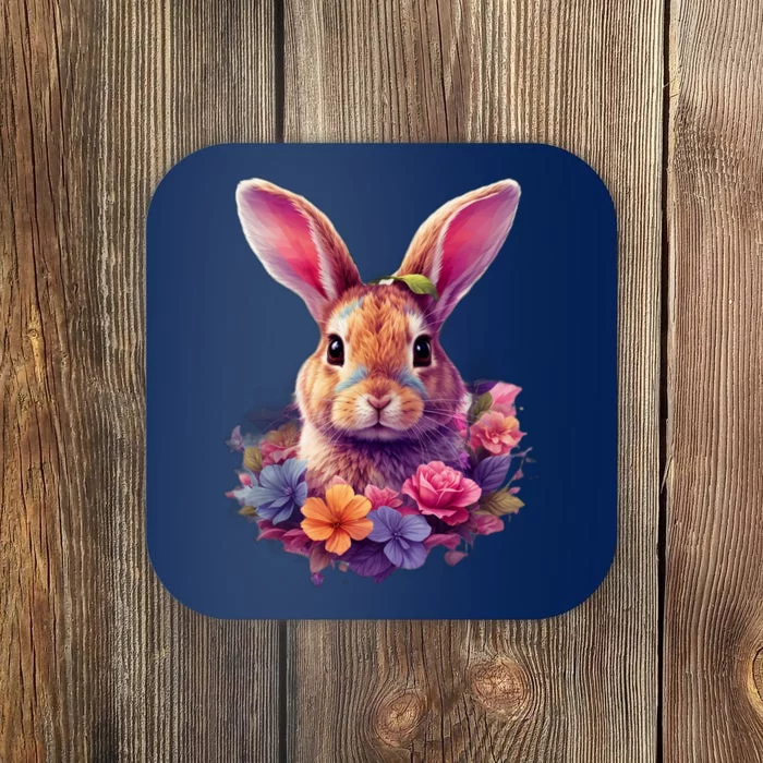 Rabbit And Flowers Coaster