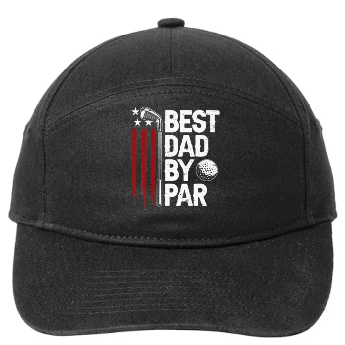 Retro American Flag Golf Gift for Golfer Funny Golf Club 7-Panel Snapback Hat