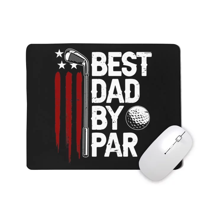 Retro American Flag Golf Gift for Golfer Funny Golf Club Mousepad