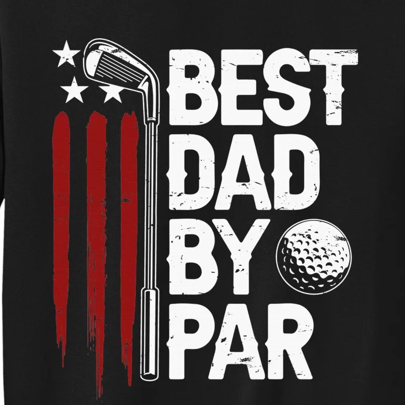 Retro American Flag Golf Gift for Golfer Funny Golf Club Tall Sweatshirt