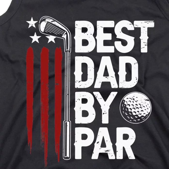 Retro American Flag Golf Gift for Golfer Funny Golf Club Tank Top