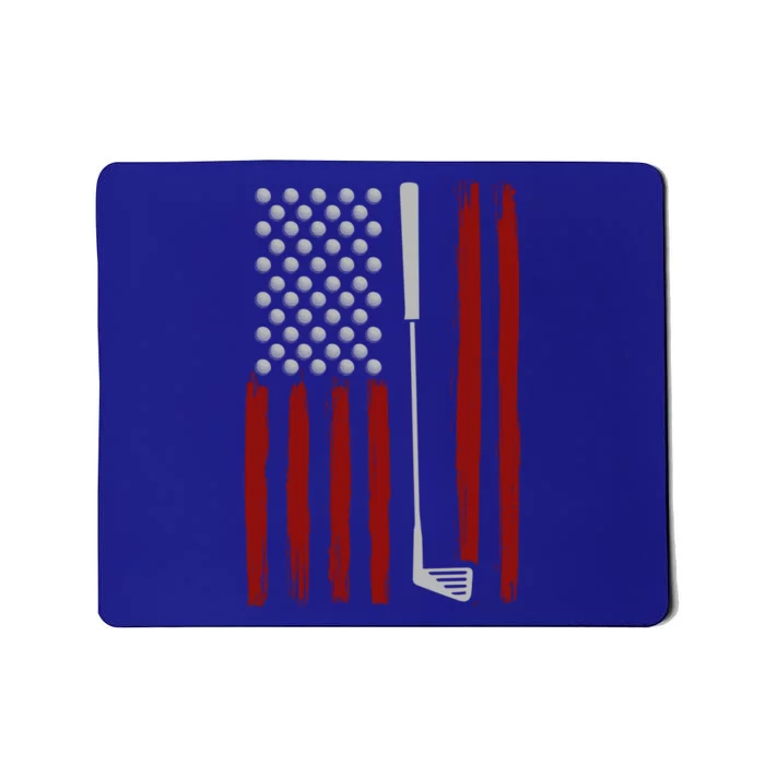 Retro American Flag Golf Gift For Golfer Funny Golf Club Gift Mousepad