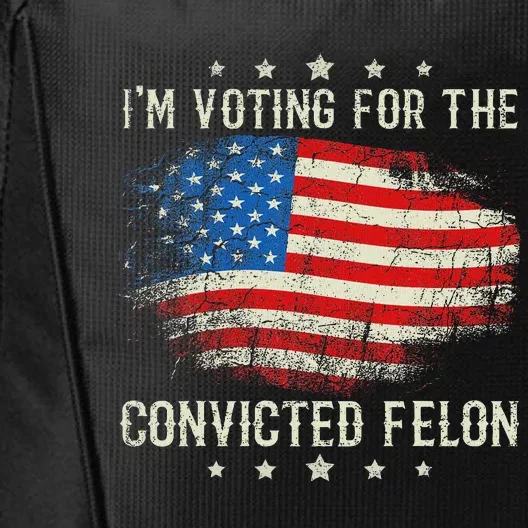 Retro American Flag Voting Convicted Felon City Backpack