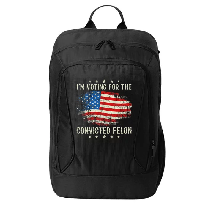 Retro American Flag Voting Convicted Felon City Backpack