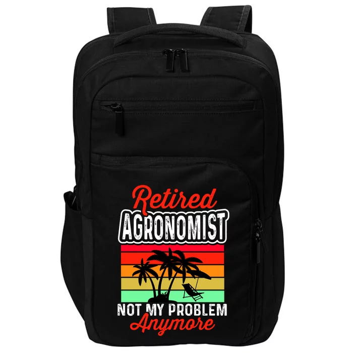 Retired AGRONOMIST Funny Impact Tech Backpack