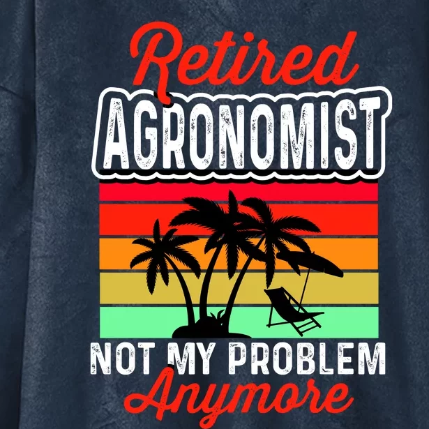 Retired AGRONOMIST Funny Hooded Wearable Blanket