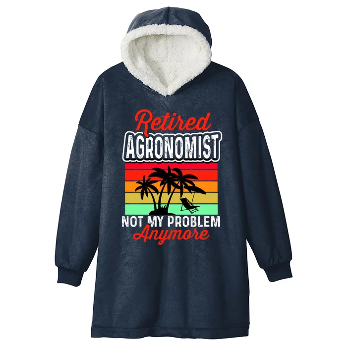 Retired AGRONOMIST Funny Hooded Wearable Blanket