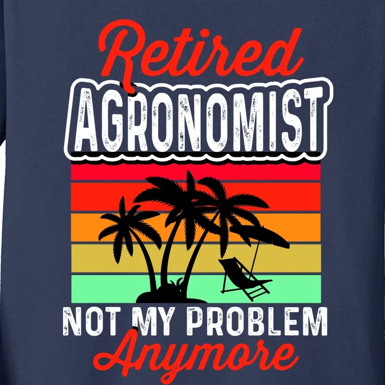 Retired AGRONOMIST Funny Kids Long Sleeve Shirt